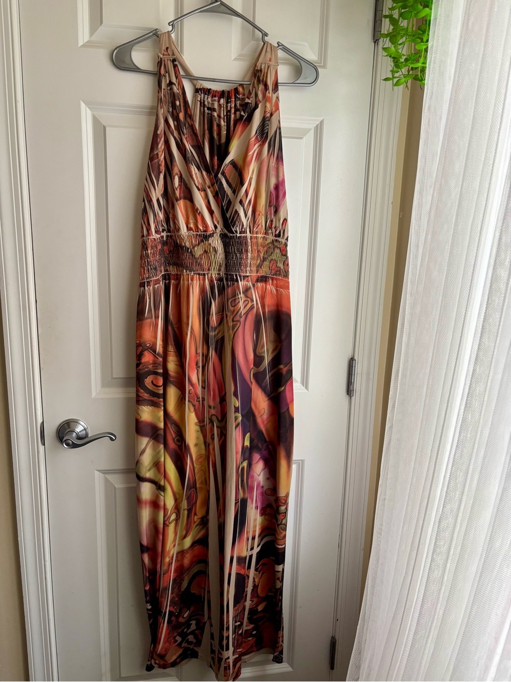 Sleeveless Multicolor Printed Maxi Dress